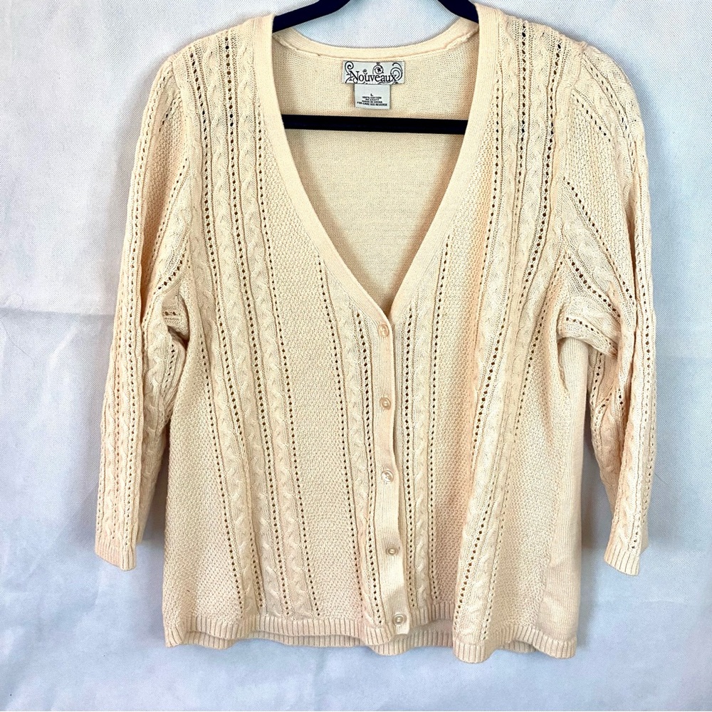 Nouveaux Olsen Cream Knit Cardigan